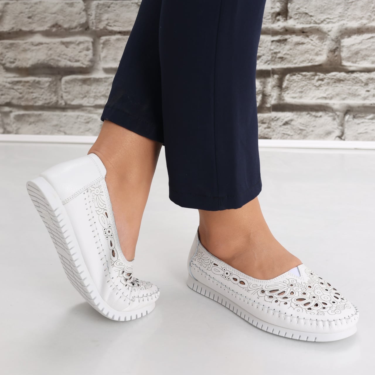 Pantofi dama casual Albi din Piele Naturala Iliana - poza 3