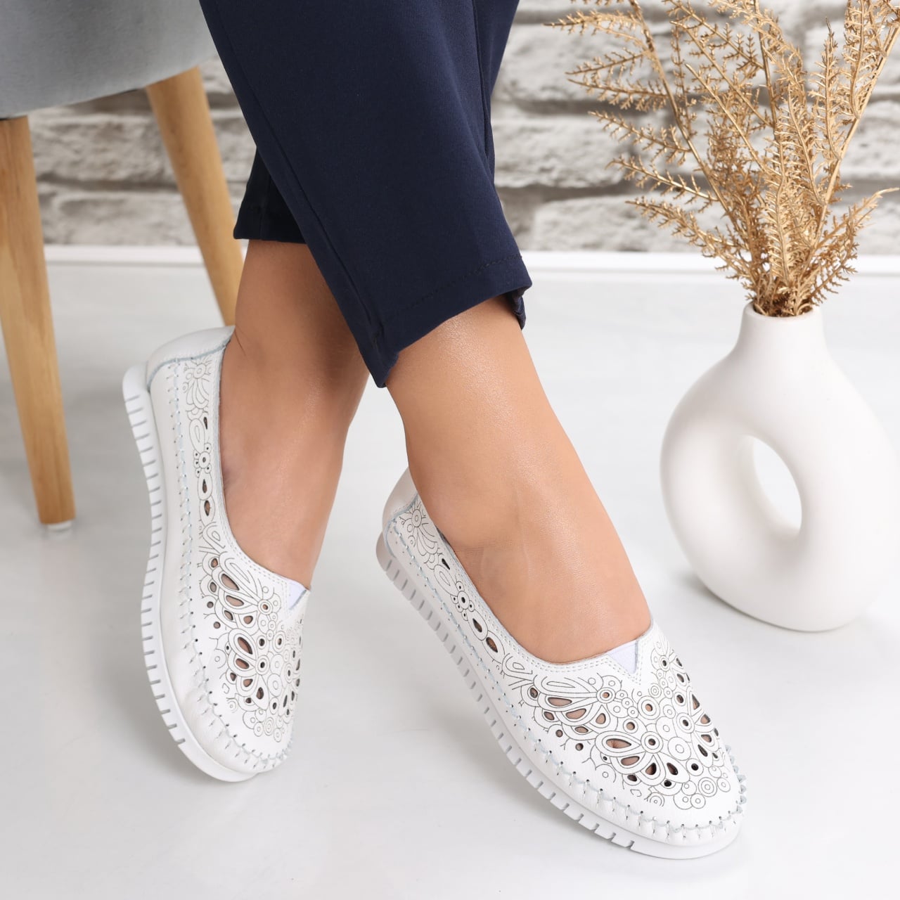 Pantofi dama casual Albi din Piele Naturala Iliana - poza 4