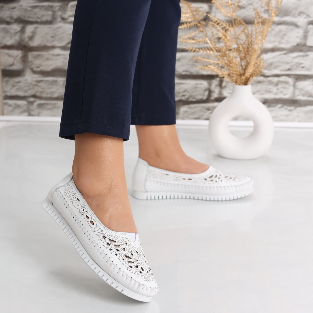 Pantofi dama casual Albi din Piele Naturala Iliana - poza 5