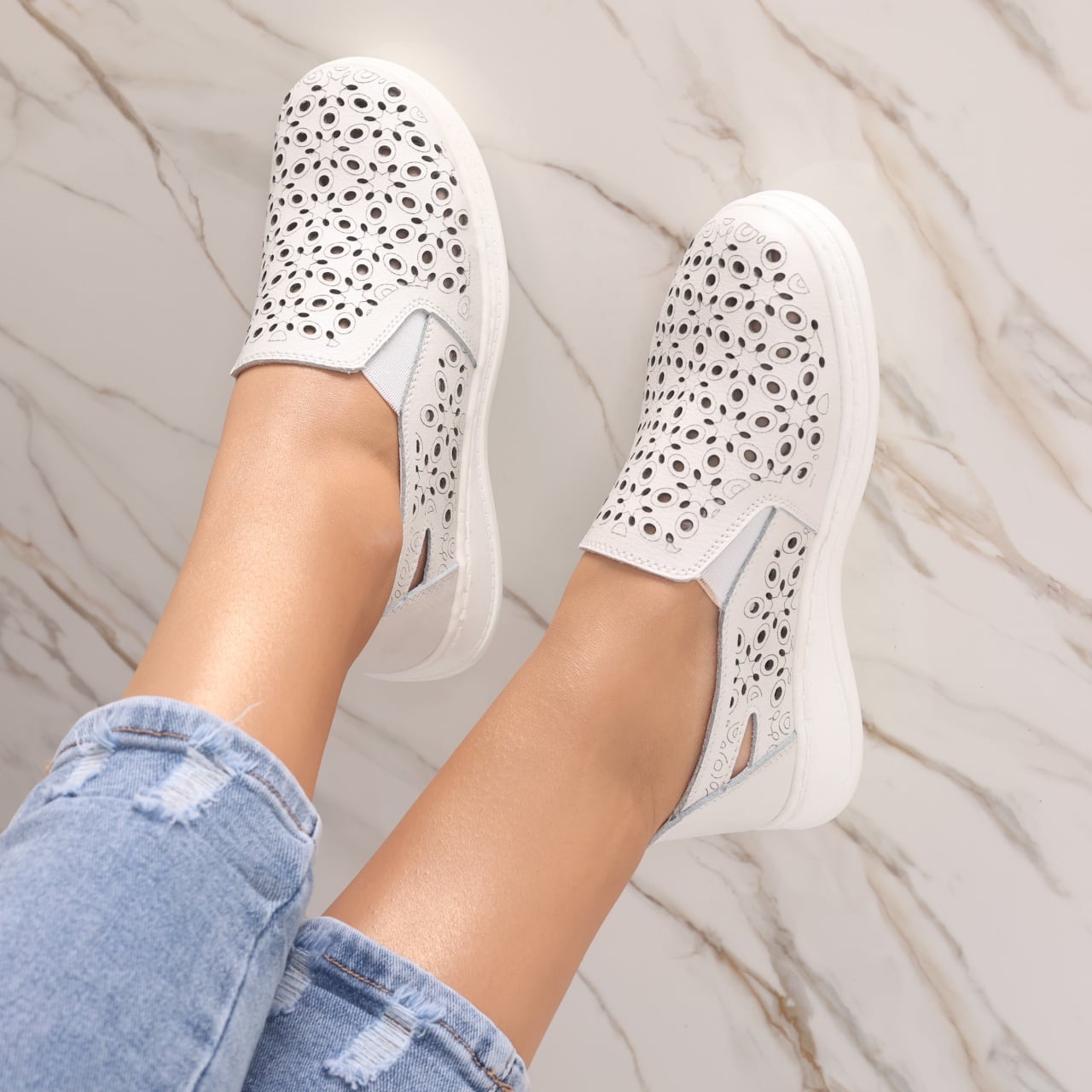 Pantofi dama casual Albi din Piele Naturala Lesara - poza 1