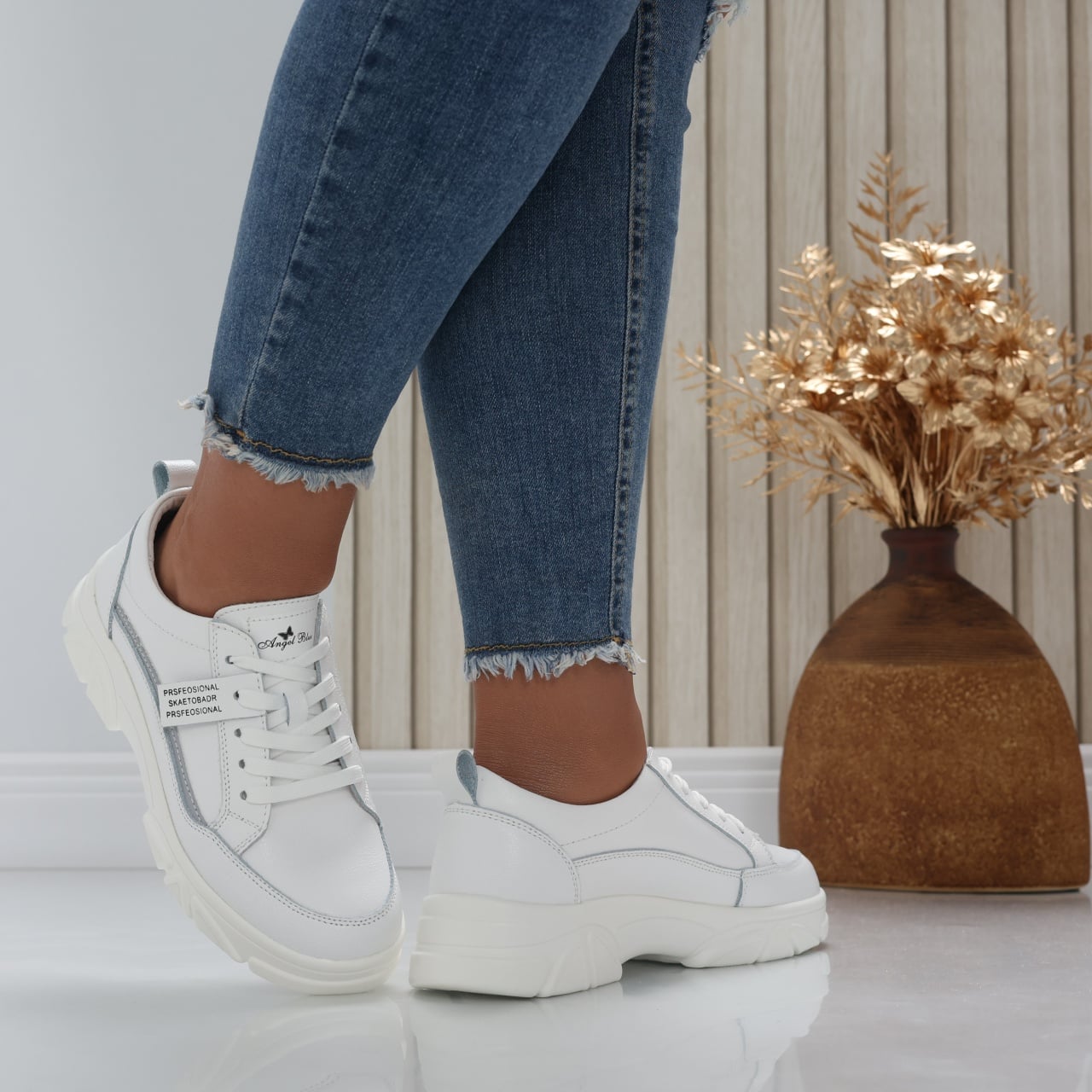 Pantofi dama casual Albi din Piele Naturala Mika - poza 3