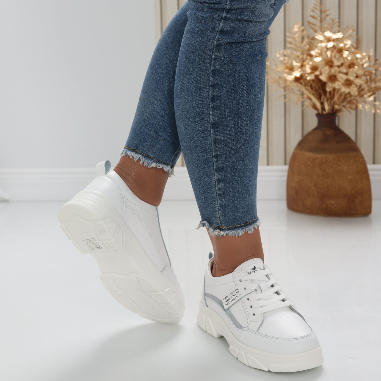 Pantofi dama casual Albi din Piele Naturala Mika - poza 4