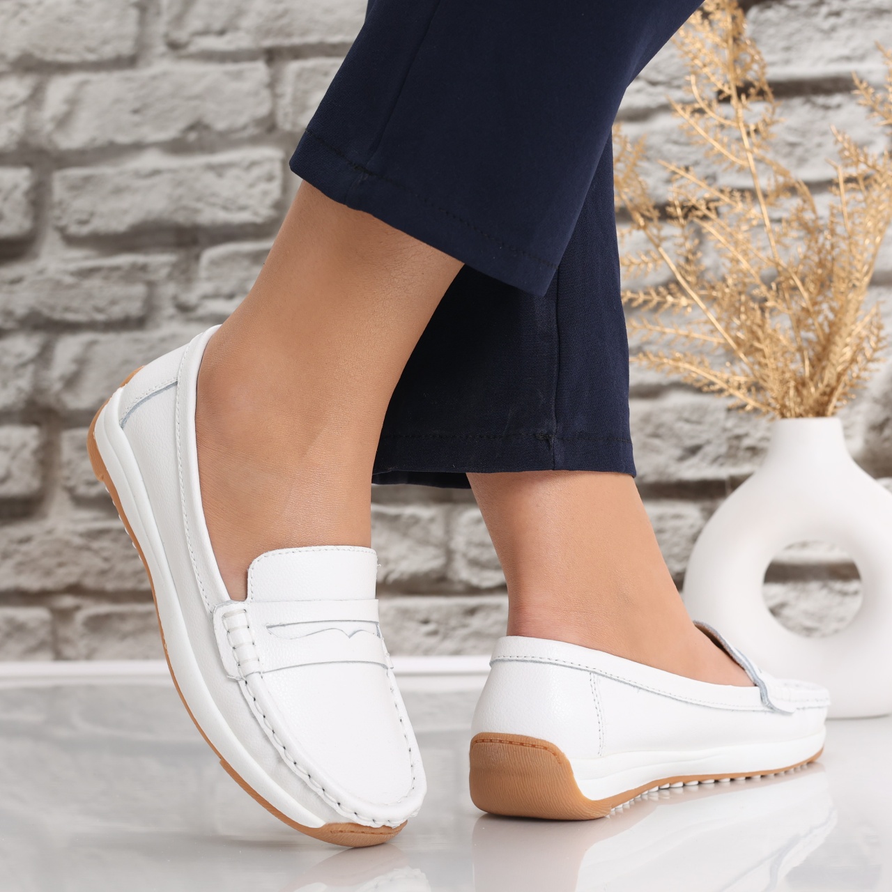Pantofi dama casual Albi din Piele Naturala Nada - poza 3