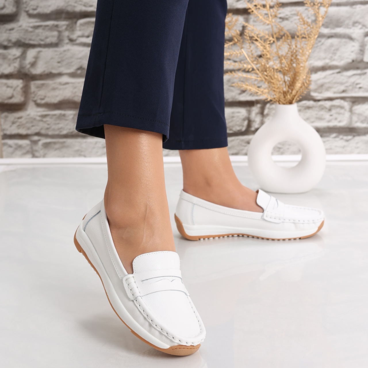 Pantofi dama casual Albi din Piele Naturala Nada - poza 4