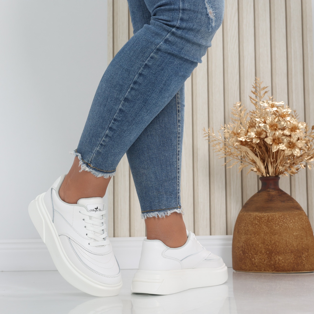 Pantofi dama casual Albi din Piele Naturala Nely - poza 3