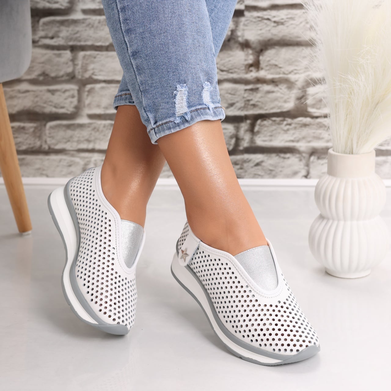 Pantofi dama casual Albi din Piele Naturala Watifa - poza 3
