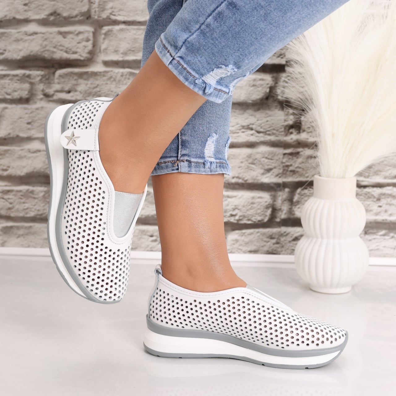 Pantofi dama casual Albi din Piele Naturala Watifa - poza 5