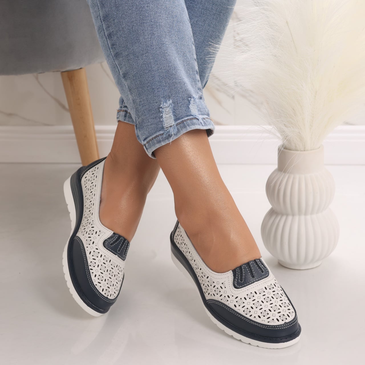Pantofi dama casual Albi din Piele Naturala Zenova - poza 1