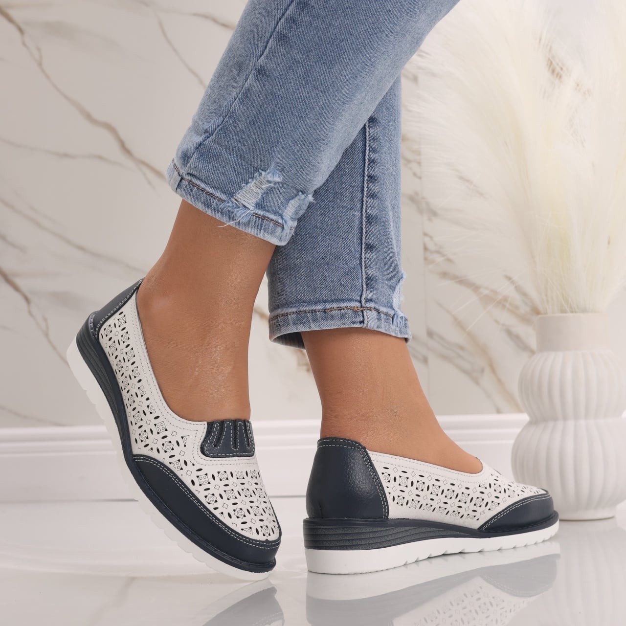 Pantofi dama casual Albi din Piele Naturala Zenova - poza 2