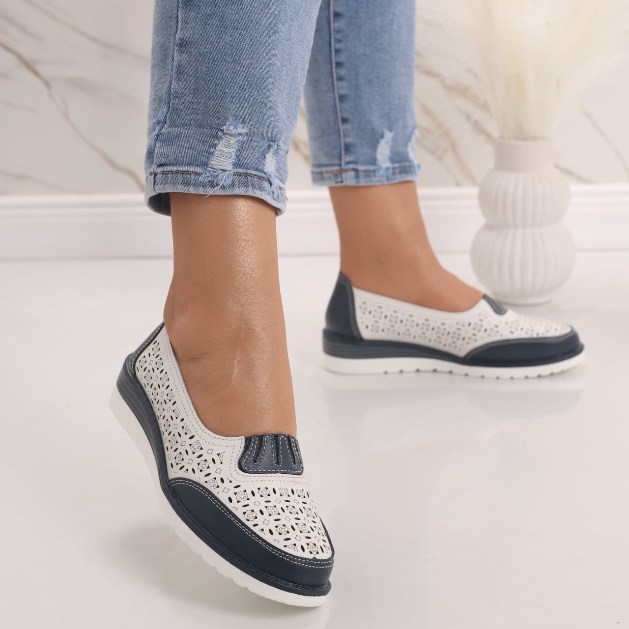 Pantofi dama casual Albi din Piele Naturala Zenova - poza 3