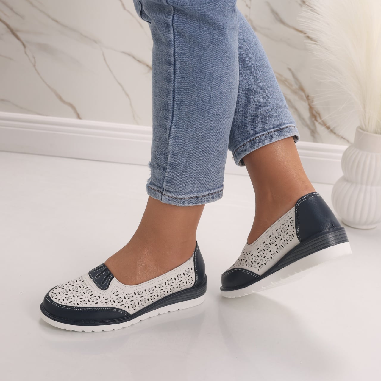 Pantofi dama casual Albi din Piele Naturala Zenova - poza 5