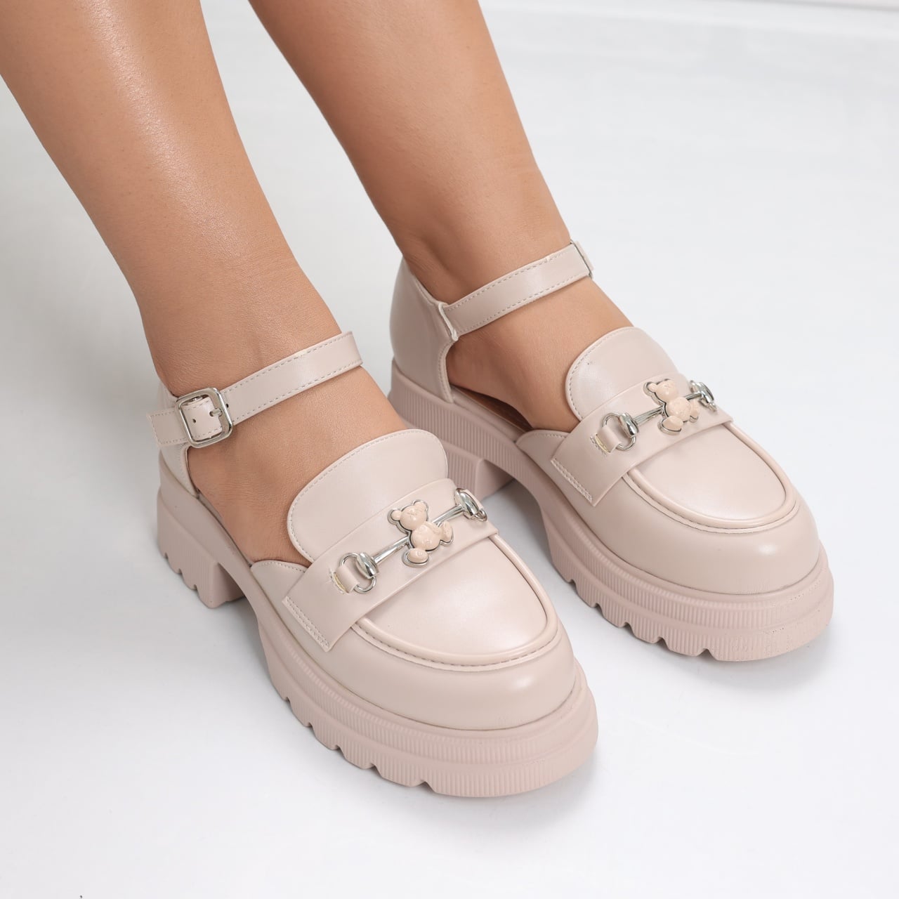 Pantofi dama Casual Bej din Piele Ecologica Aina - poza 4
