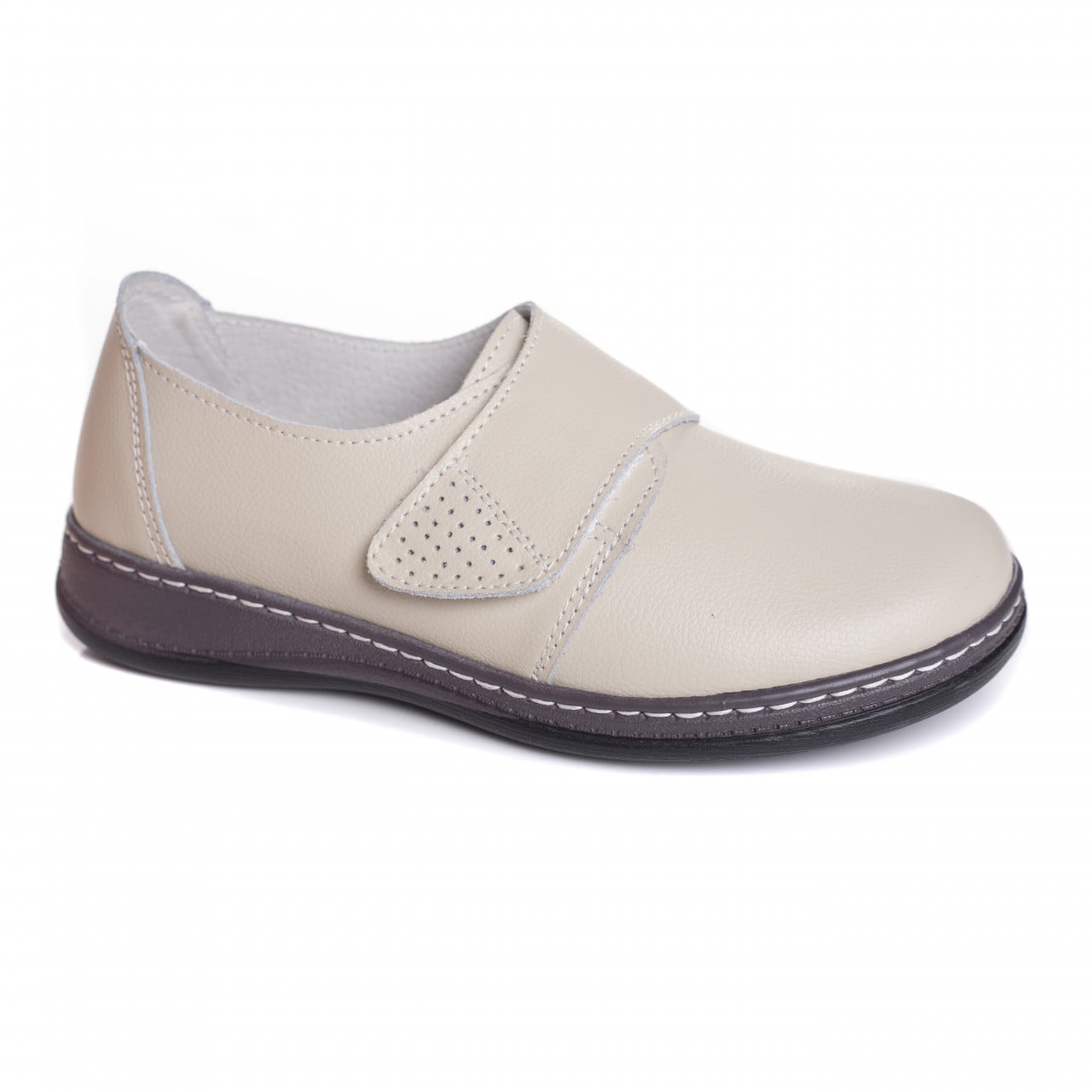 Pantofi dama casual Bej din piele naturala Felicy - poza 5