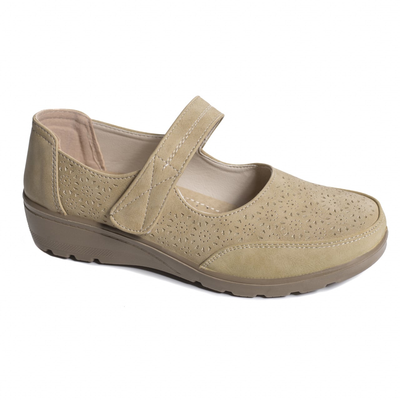 Pantofi dama casual bej piele ecologica olpi - poza 4