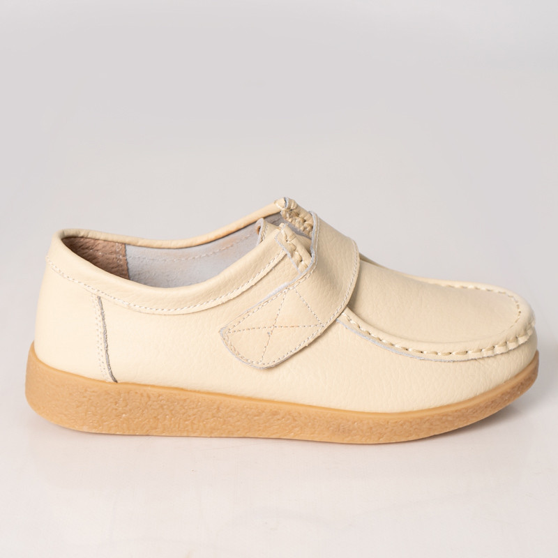 Pantofi dama casual bej piele naturala chloly - poza 4