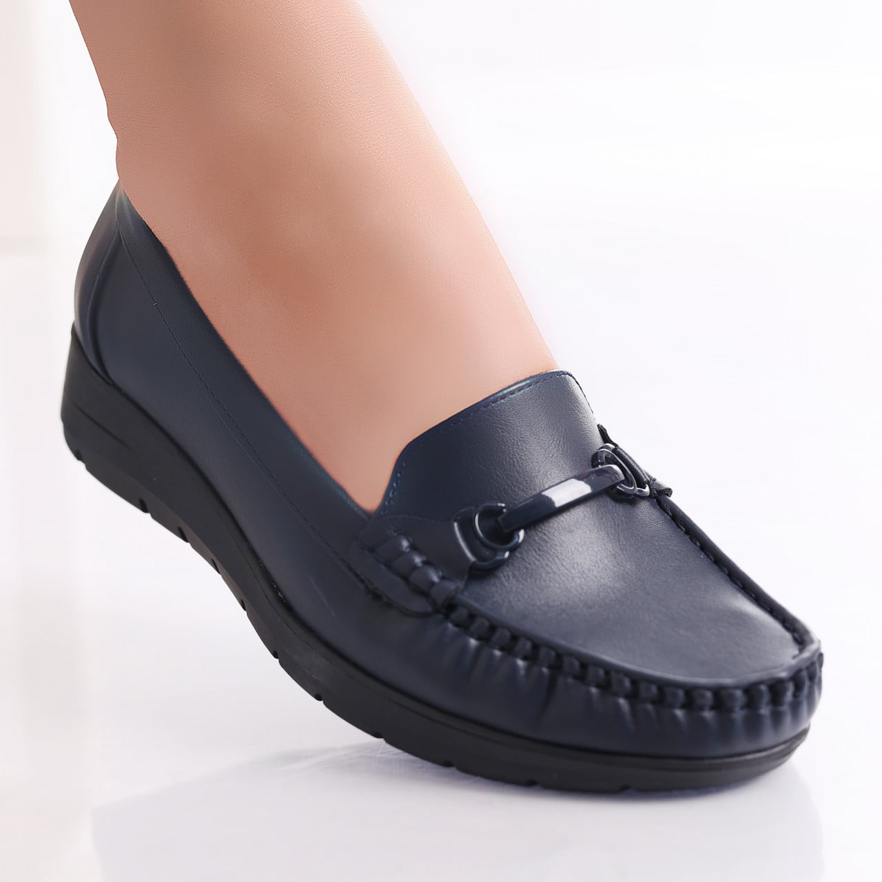 Pantofi dama casual Bleumarin din Piele Ecologica Enasa - poza 1