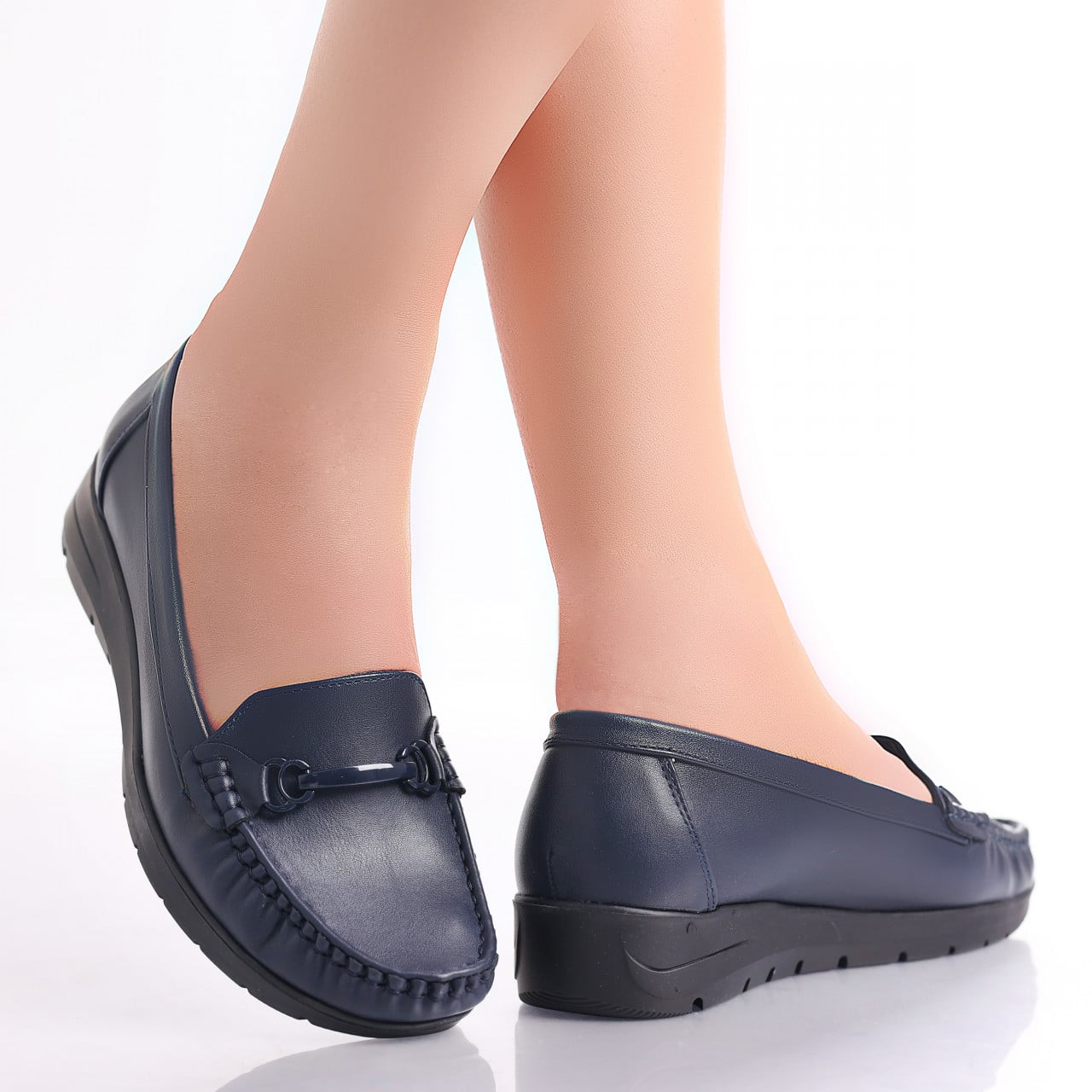 Pantofi dama casual Bleumarin din Piele Ecologica Enasa - poza 3