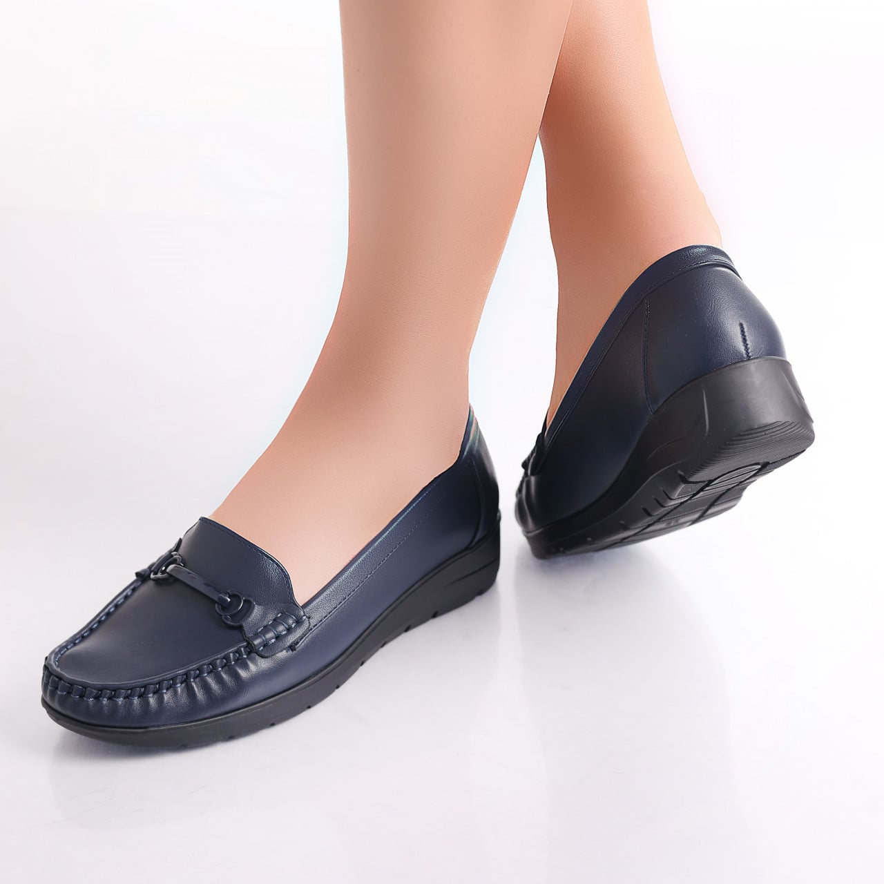 Pantofi dama casual Bleumarin din Piele Ecologica Enasa - poza 4