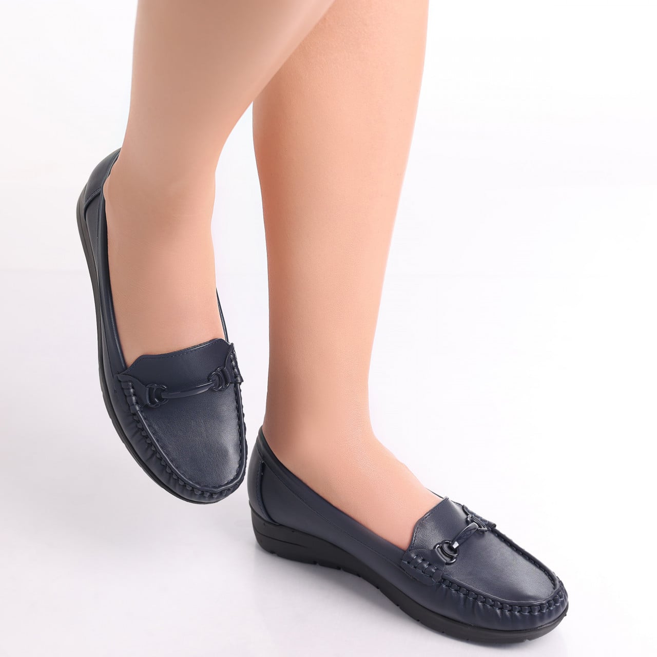 Pantofi dama casual Bleumarin din Piele Ecologica Enasa - poza 5