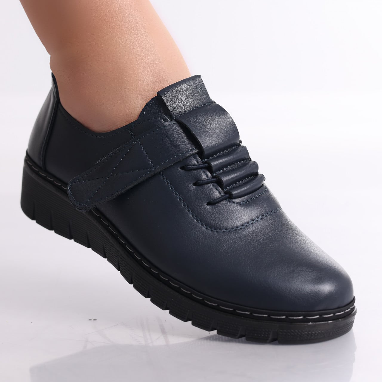 Pantofi dama casual Bleumarin din Piele Ecologica Magaly - poza 1