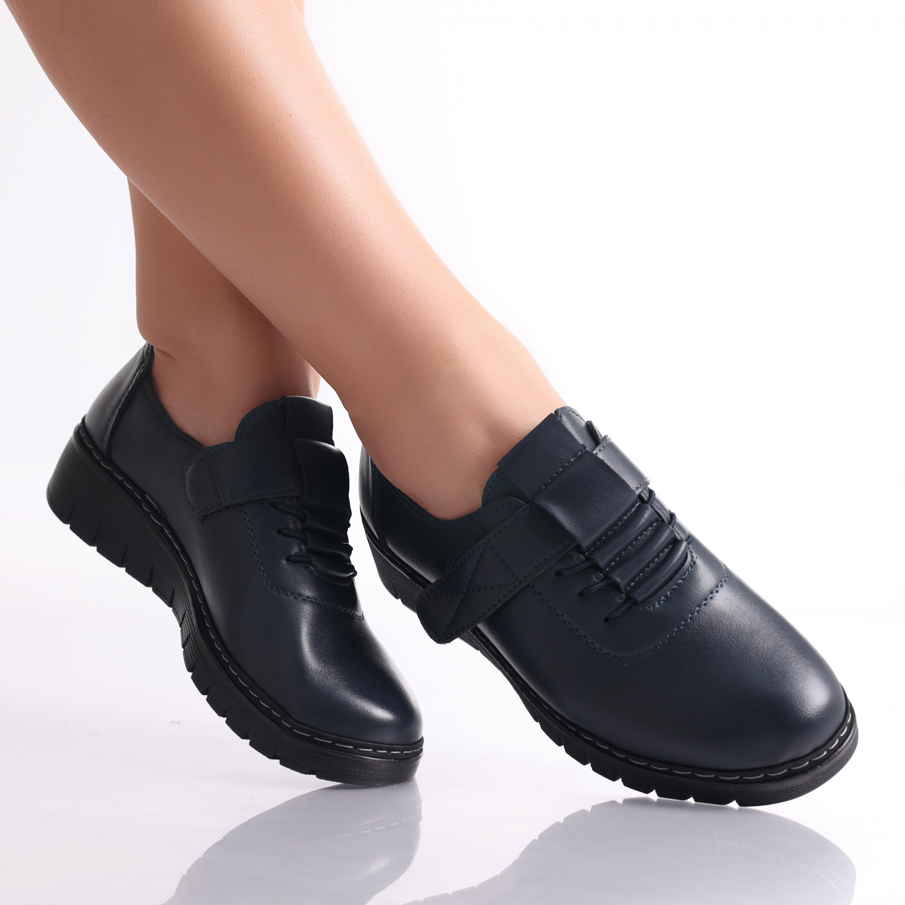 Pantofi dama casual Bleumarin din Piele Ecologica Magaly - poza 2