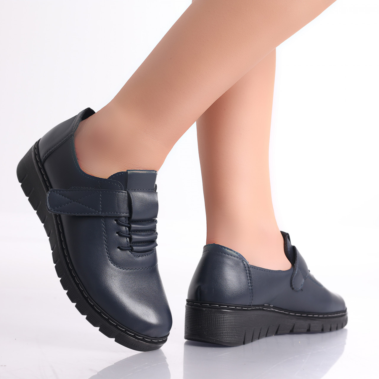 Pantofi dama casual Bleumarin din Piele Ecologica Magaly - poza 3