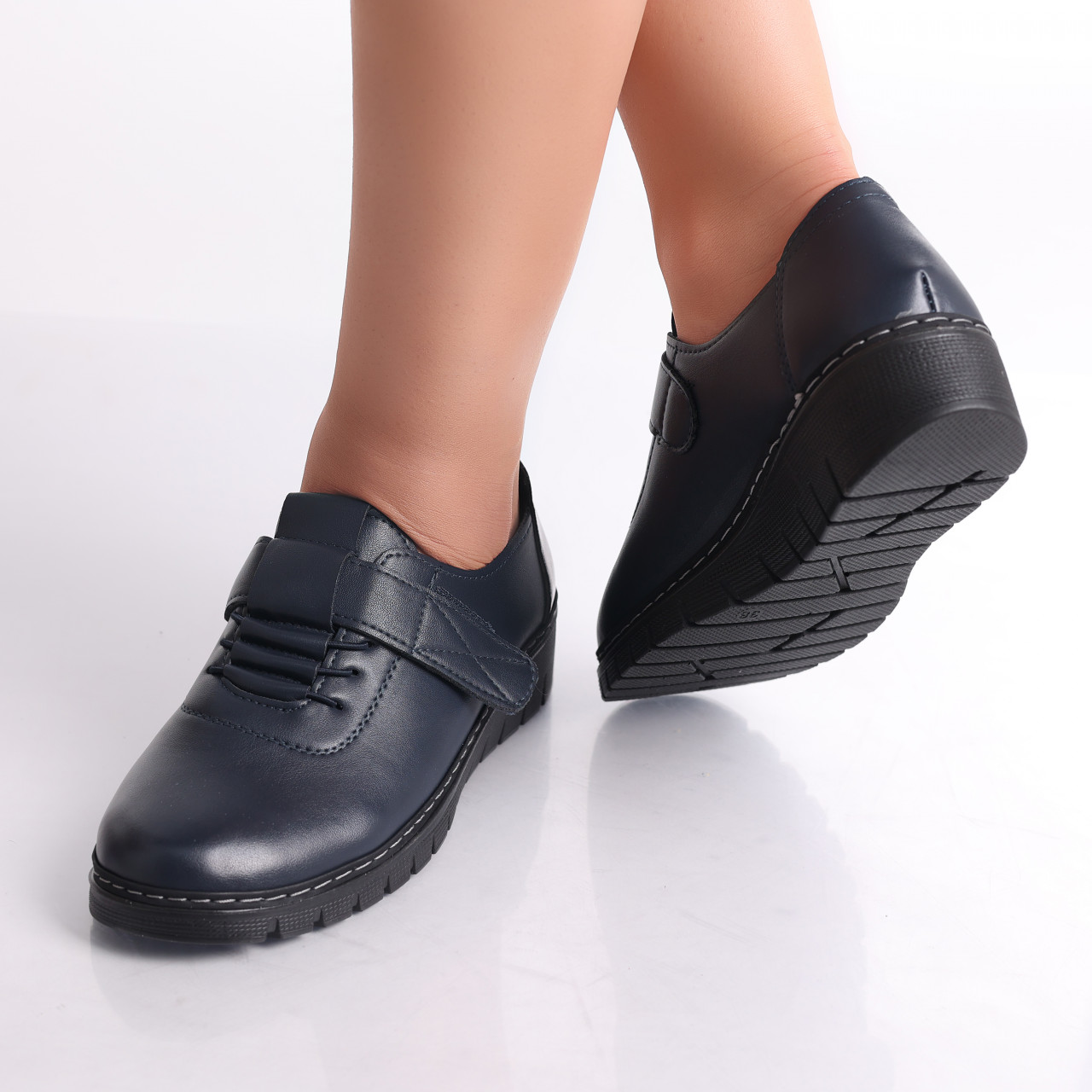 Pantofi dama casual Bleumarin din Piele Ecologica Magaly - poza 4