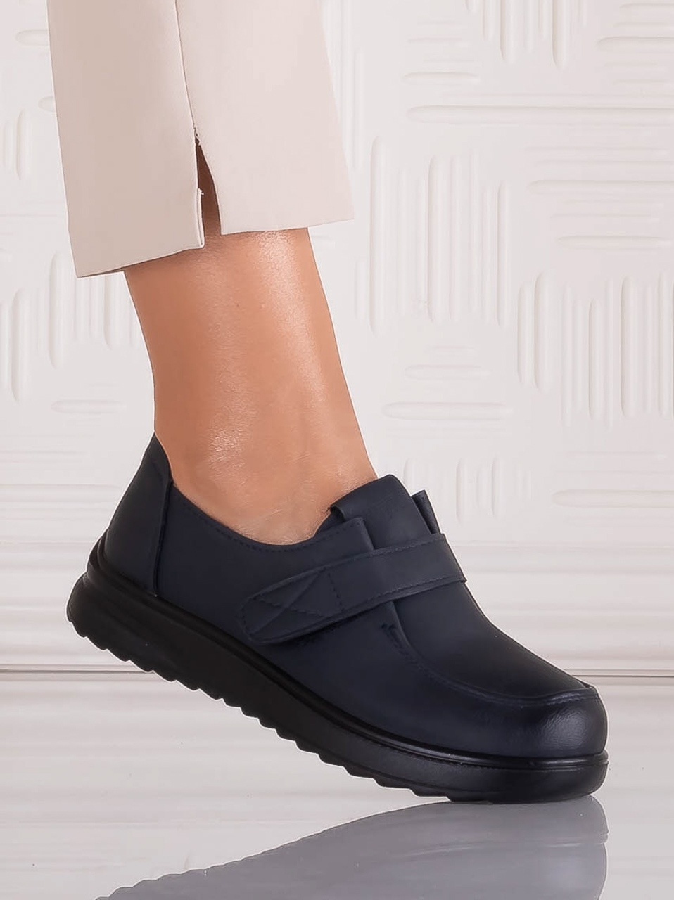 Pantofi dama Casual Bleumarin din Piele Ecologica Nedira - poza 3