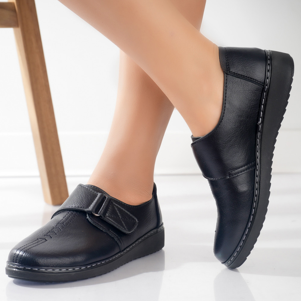 Pantofi dama casual Bleumarin din Piele Ecologica Vodo - poza 2