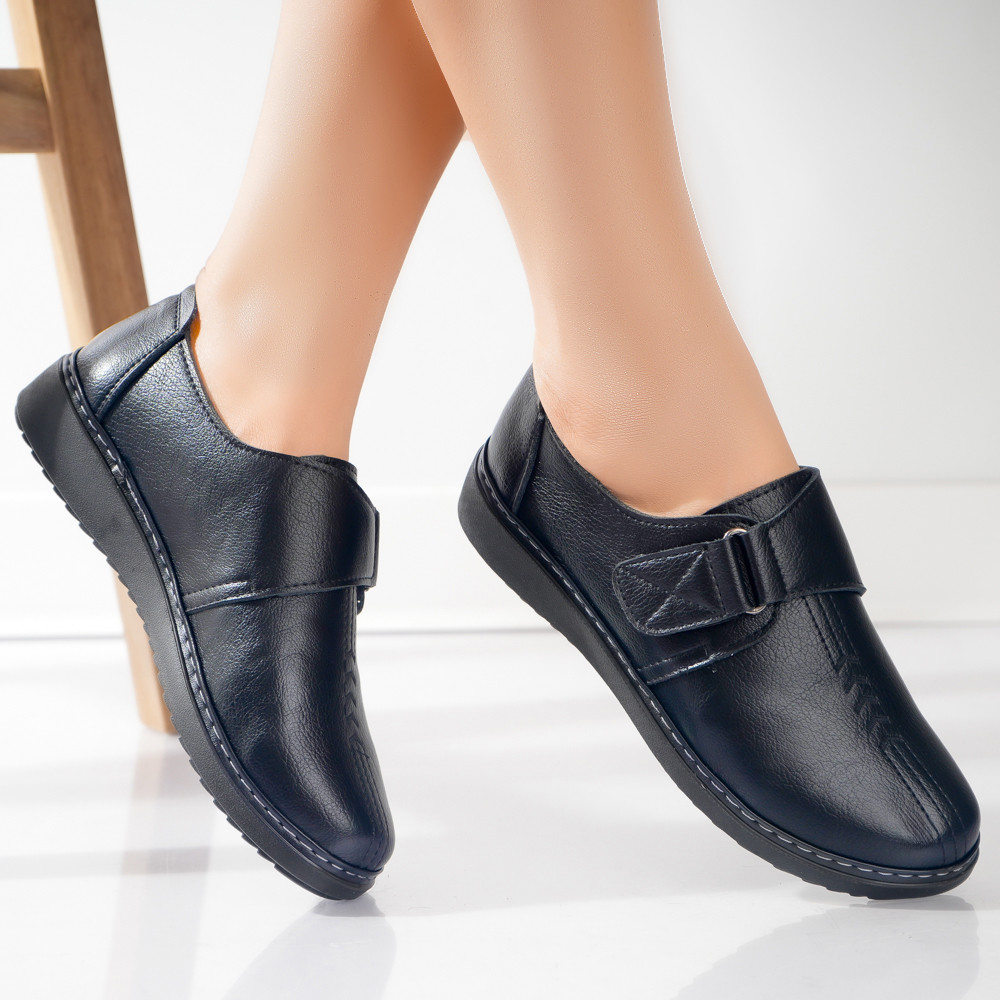 Pantofi dama casual Bleumarin din Piele Ecologica Vodo - poza 4