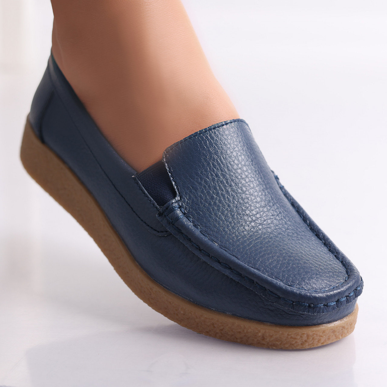 Pantofi dama casual Bleumarin piele naturala Danina - poza 2