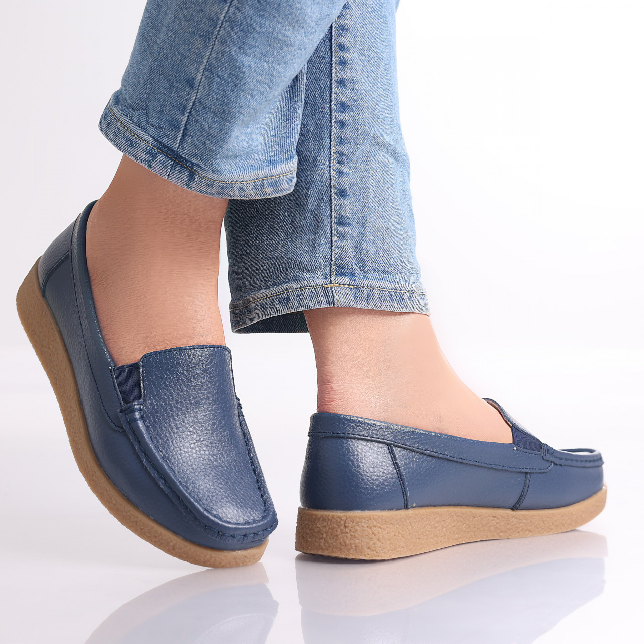 Pantofi dama casual Bleumarin piele naturala Danina - poza 3