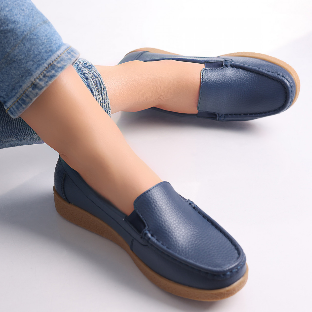 Pantofi dama casual Bleumarin piele naturala Danina - poza 5