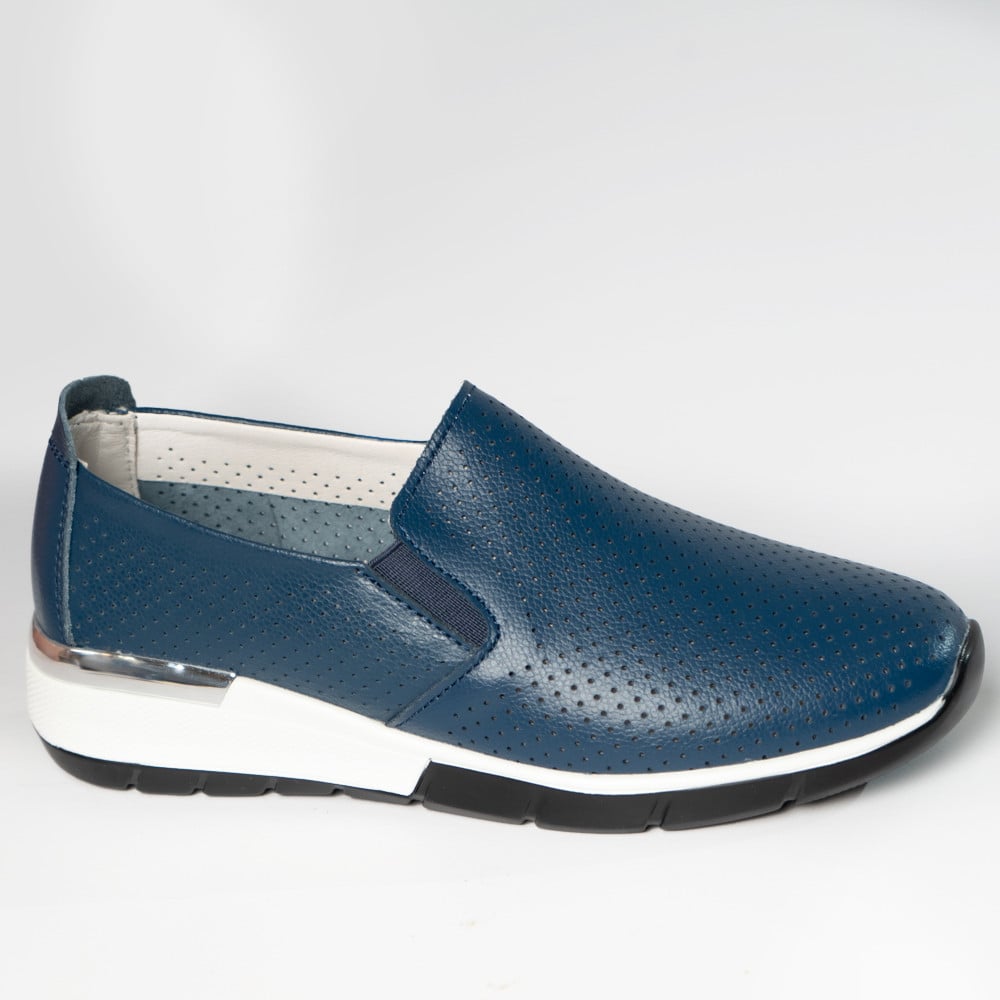 Pantofi dama casual bleumarin piele naturala ninita - poza 3