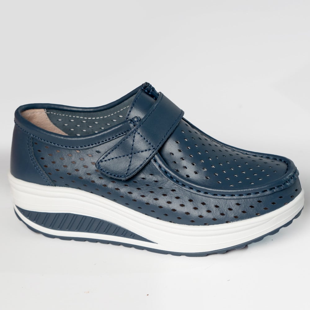Pantofi dama casual bleumarin piele naturala rula - poza 4