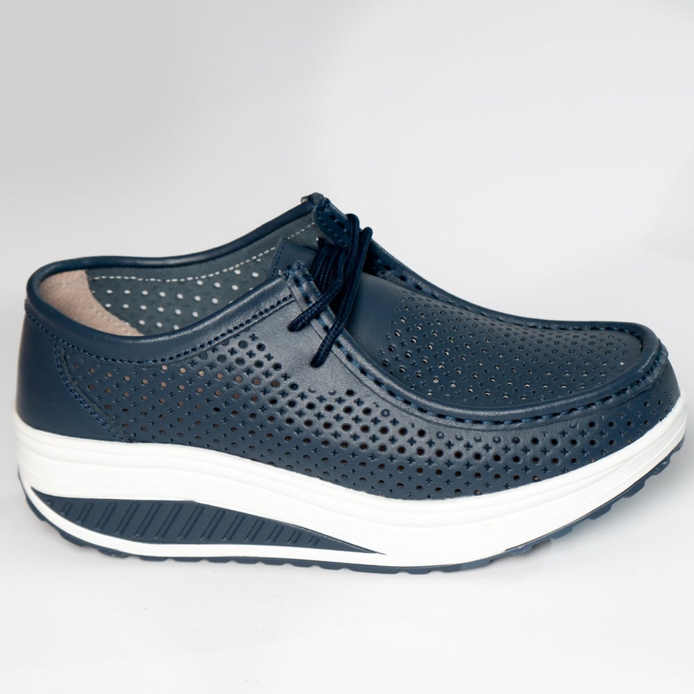Pantofi dama casual bleumarin piele naturala samra - poza 3