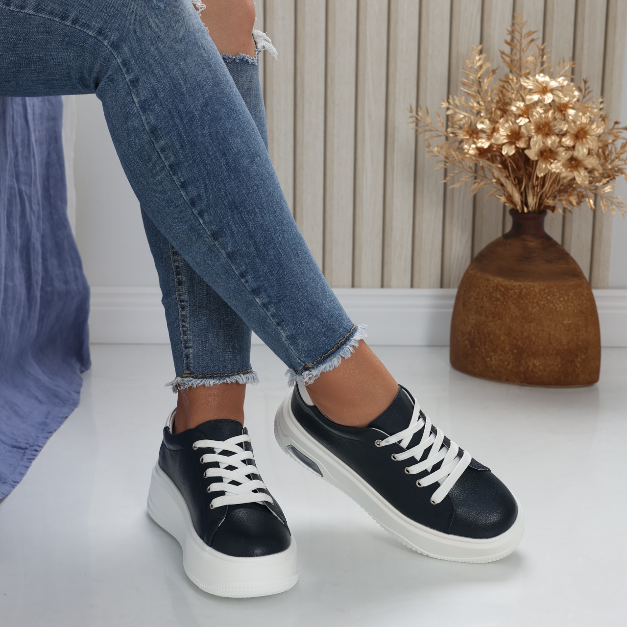 Pantofi dama casual Bluemarin din Piele Naturala Issa - poza 1