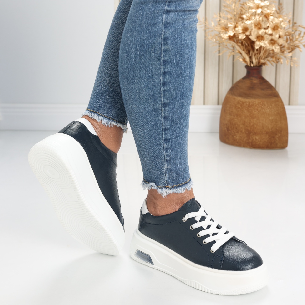 Pantofi dama casual Bluemarin din Piele Naturala Issa - poza 2