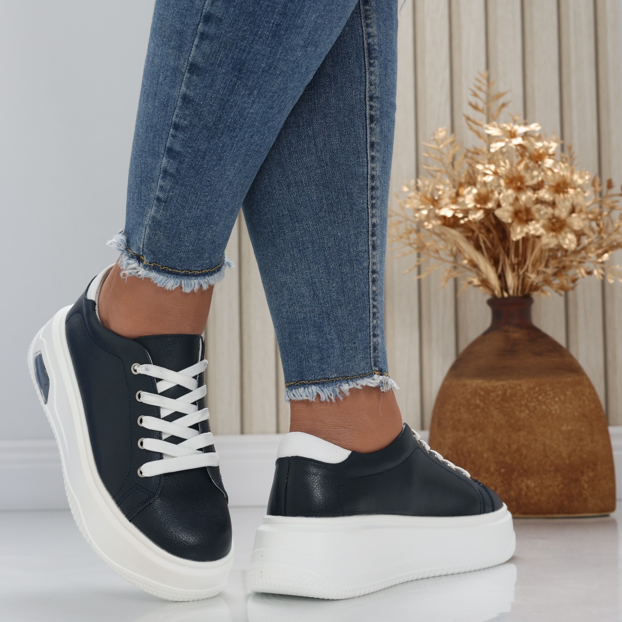 Pantofi dama casual Bluemarin din Piele Naturala Issa - poza 4