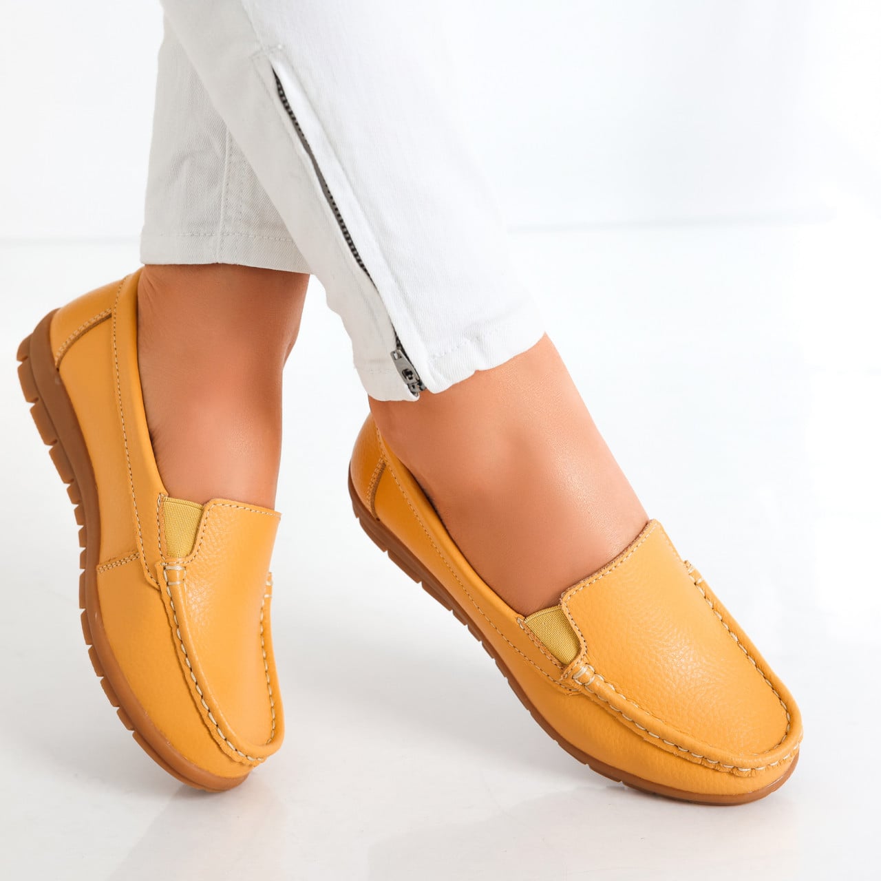 Pantofi dama casual Camel din Piele Naturala Comoi - poza 1