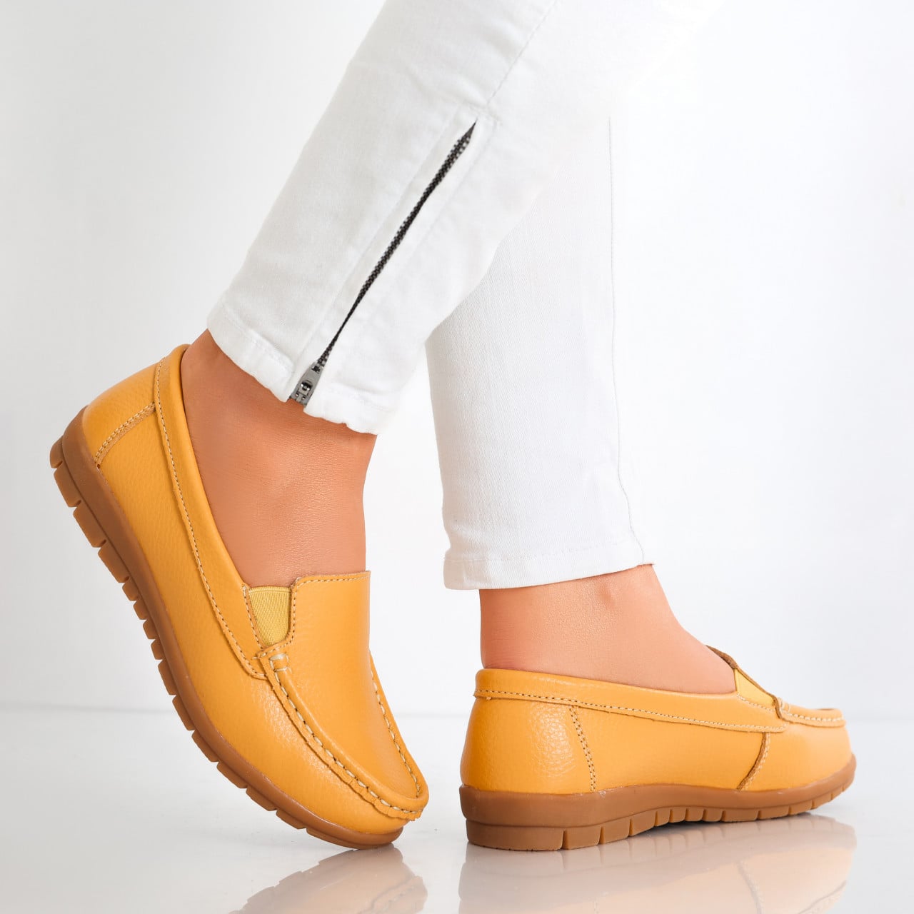 Pantofi dama casual Camel din Piele Naturala Comoi - poza 3