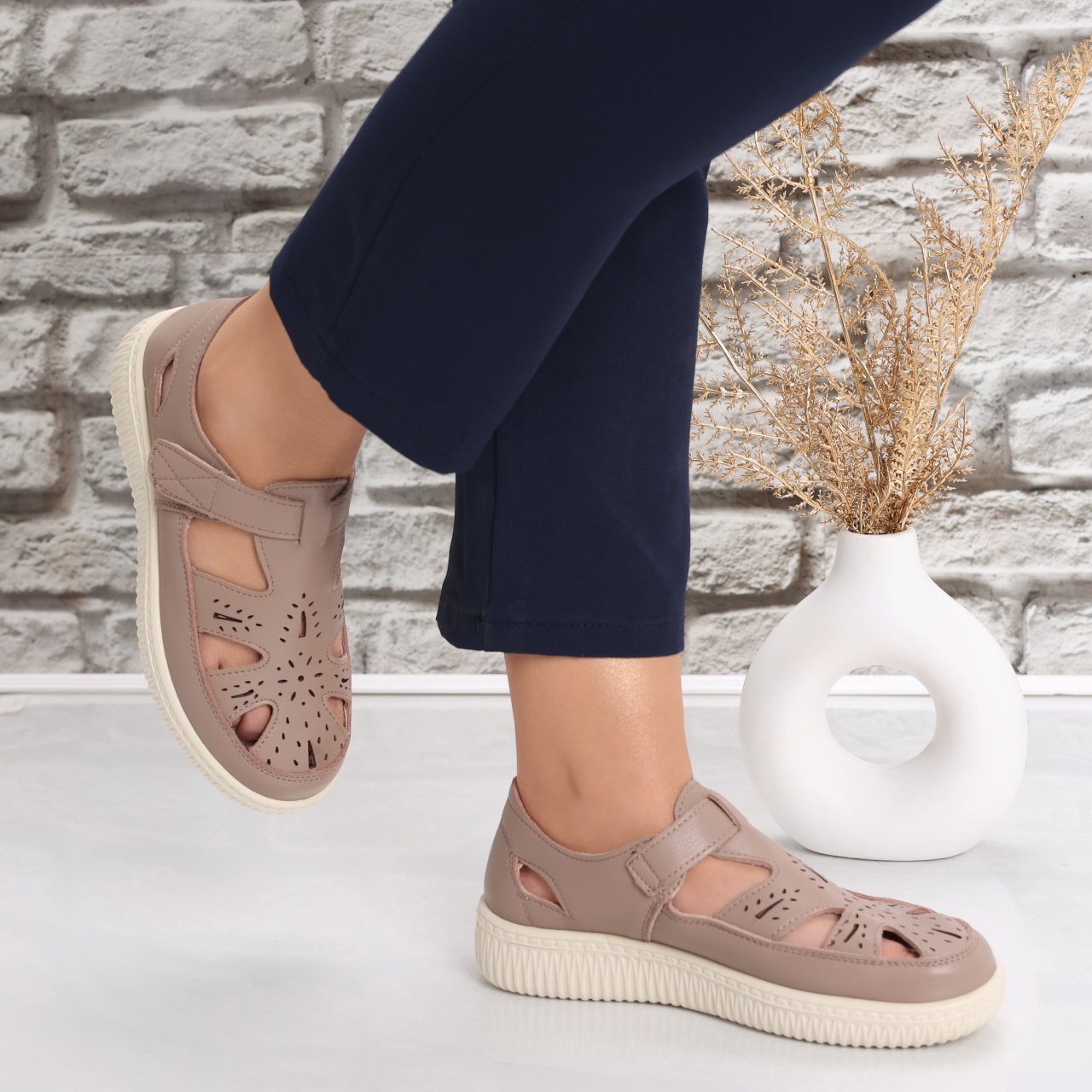 Pantofi dama casual Kaki din Piele Ecologica Benia - poza 5