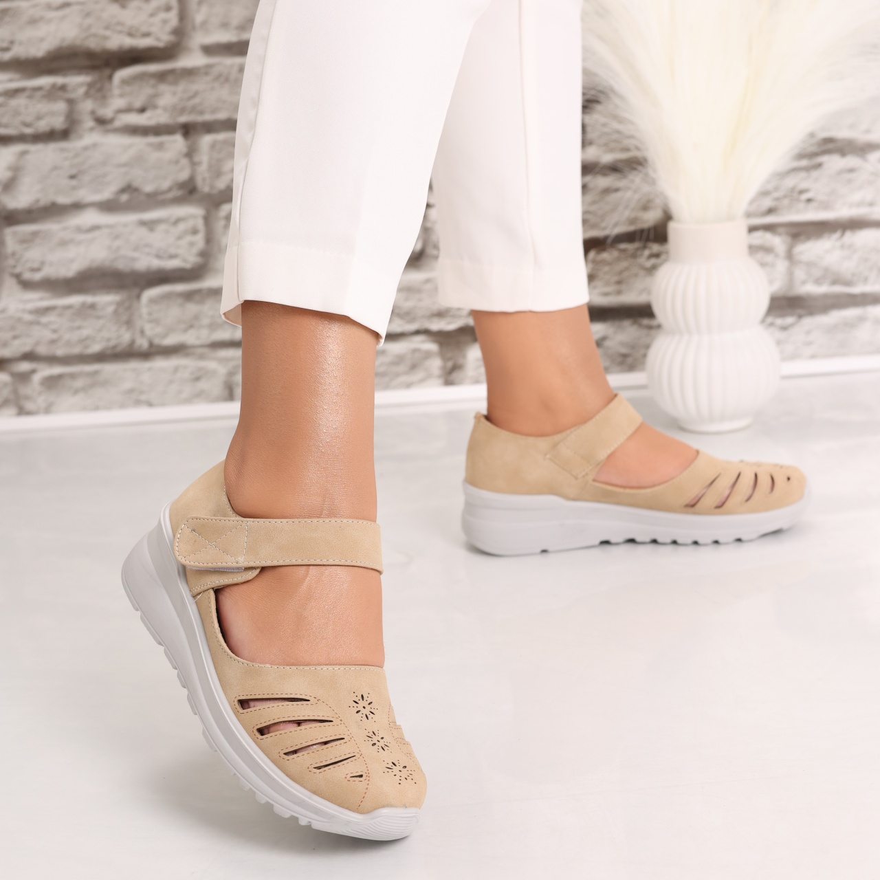 Pantofi dama casual Kaki din Piele Ecologica Rawda - poza 2