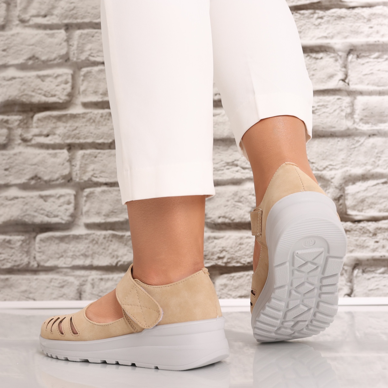 Pantofi dama casual Kaki din Piele Ecologica Rawda - poza 5
