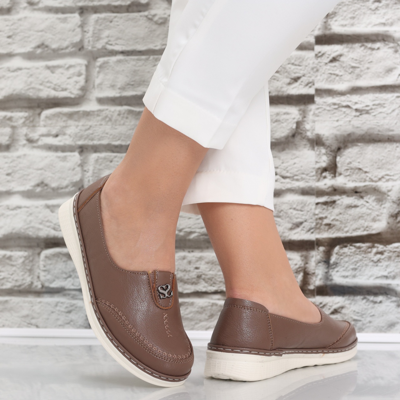 Pantofi dama casual Kaki din Piele Ecologica Suraia - poza 2
