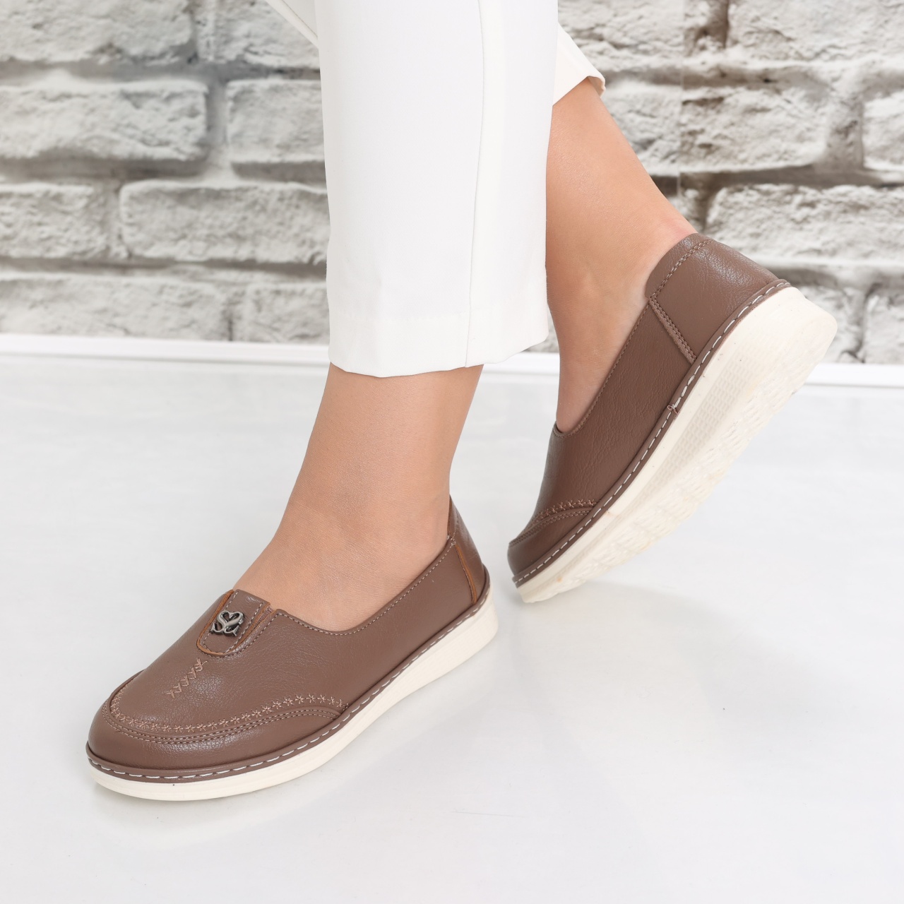 Pantofi dama casual Kaki din Piele Ecologica Suraia - poza 5