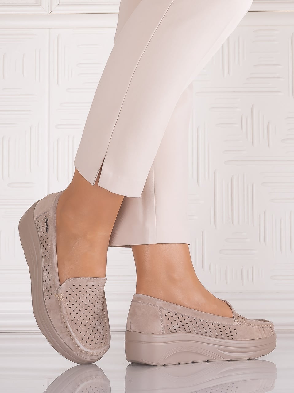 Pantofi dama casual Kaki din Piele Naturală Anastassia - poza 2