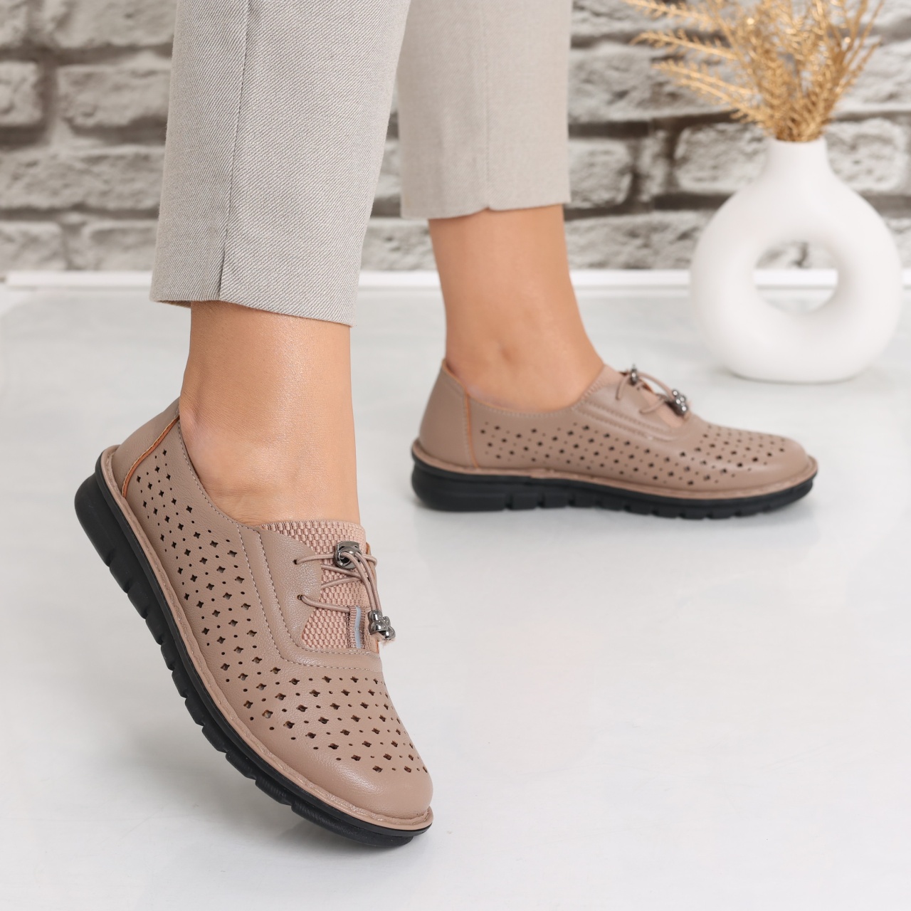 Pantofi dama casual Maro din Piele Ecologica Aseva - poza 2