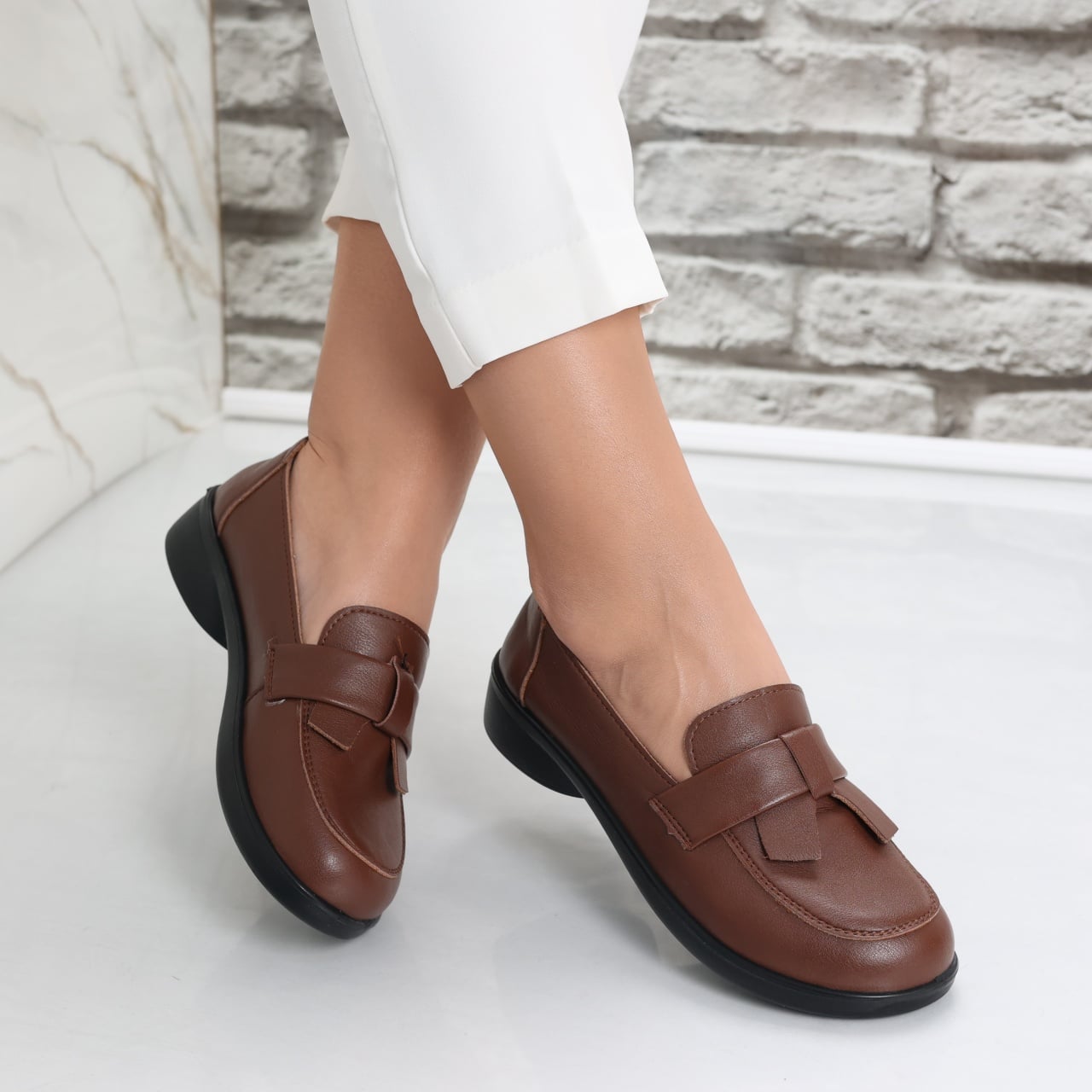 Pantofi dama casual Maro din Piele Ecologica Basuna - poza 1
