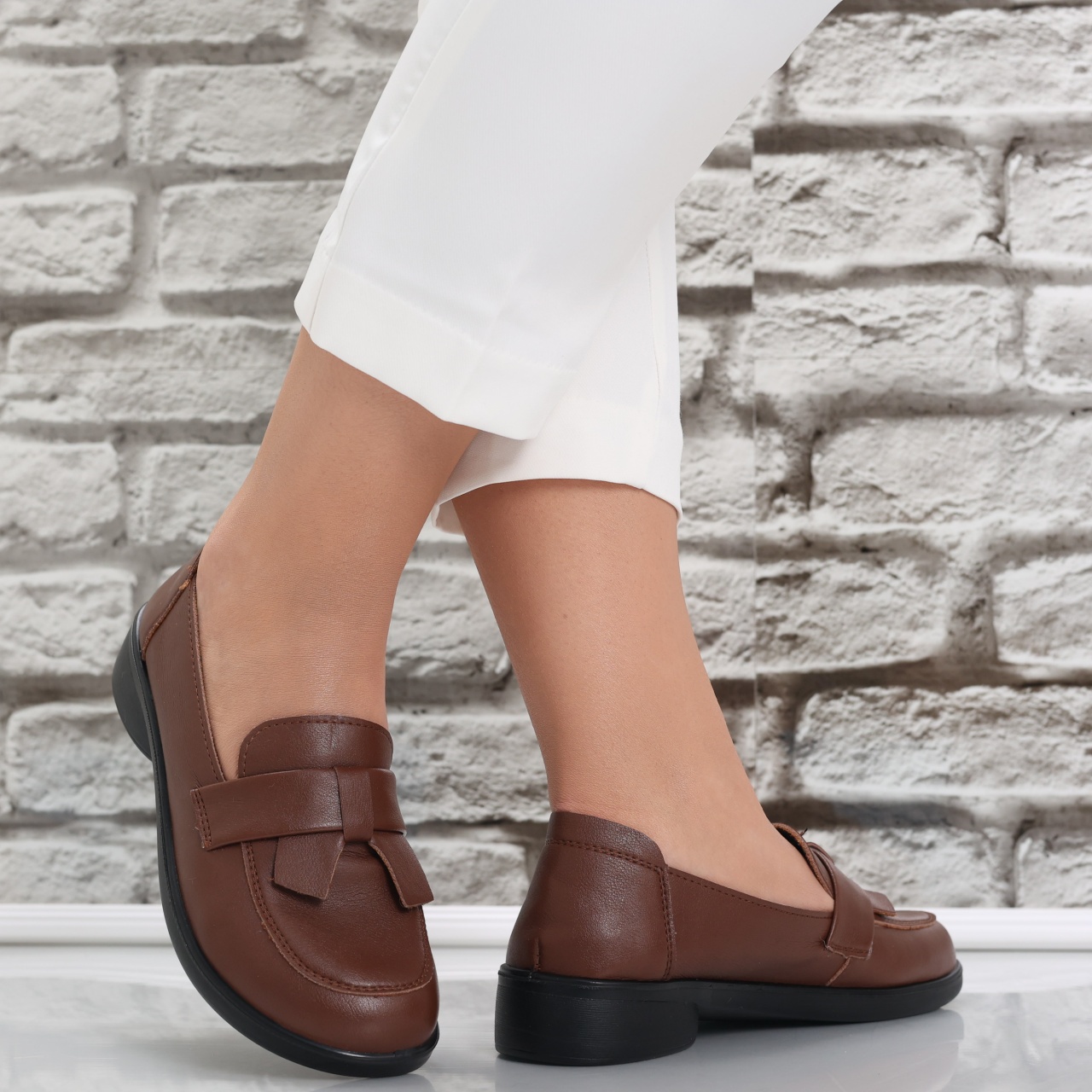 Pantofi dama casual Maro din Piele Ecologica Basuna - poza 2